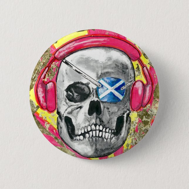 Angry Scotland Podcast 2 Inch Round Button (Front)
