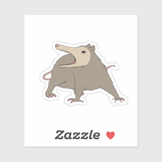Angry Screaming Possum Cute Cartoon (Sheet)
