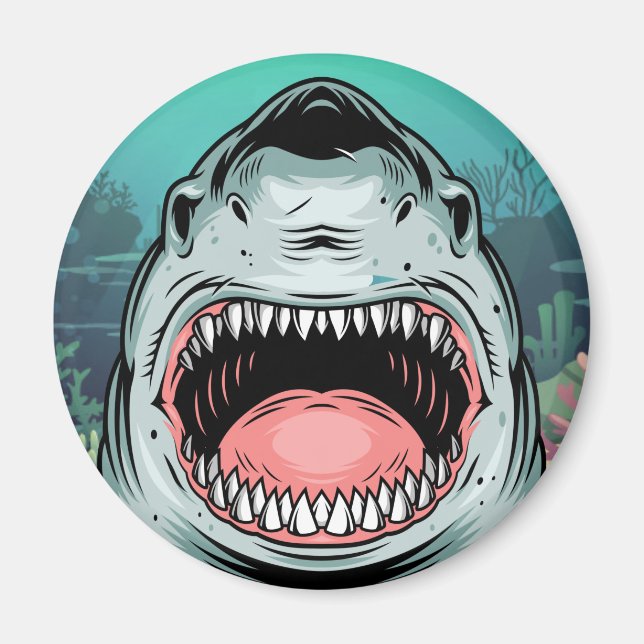Angry Shark Magnet (Front)