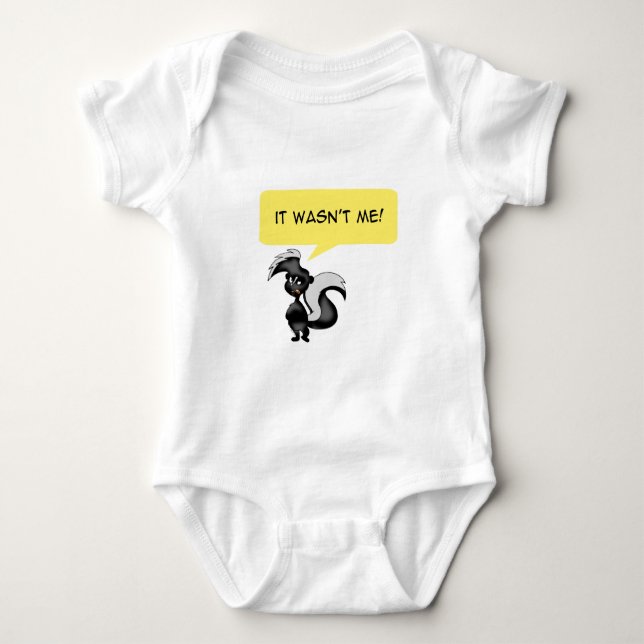 Angry skunk baby bodysuit (Front)
