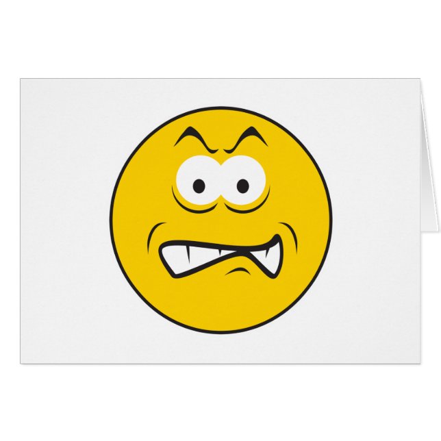 Angry Snarling Face (Front Horizontal)