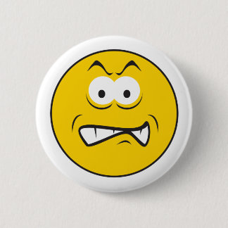 Angry Snarling Face 2 Inch Round Button