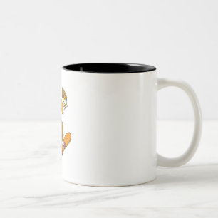 Angry Snowboarder Two-Tone Coffee Mug