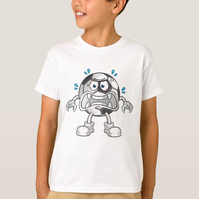 Angry Soccer Ball T-Shirt (Front)