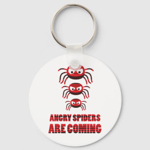 Angry spiders are coming T-Shirt Keychain