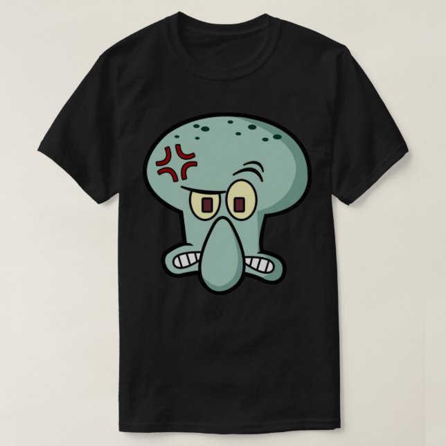 Angry Squidward Face T-Shirt (Design Front)