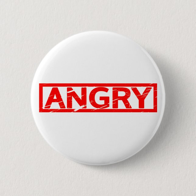 Angry Stamp 2 Inch Round Button (Front)