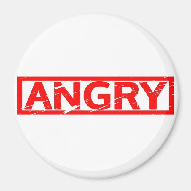 Angry Stamp Magnet (Front)