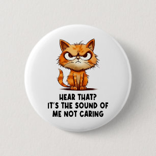 Angry Stressed Cat Funny Stress Meme For Cat Lover 2 Inch Round Button