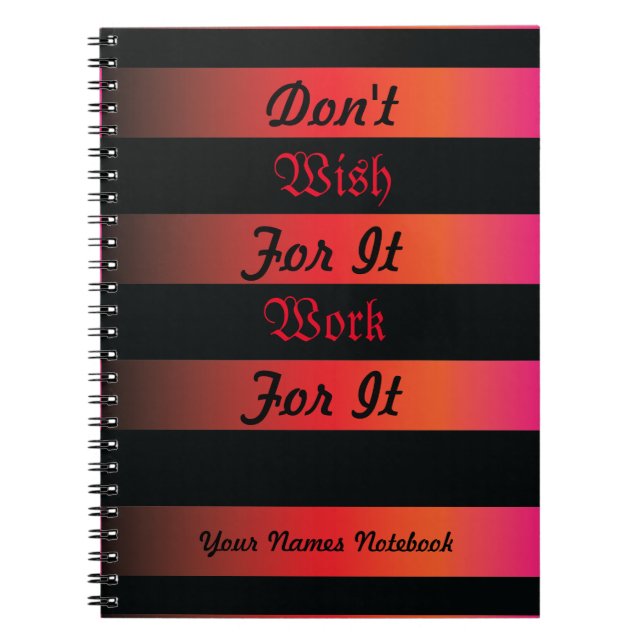 Angry Sunset theme background with black stripes Notebook (Front)