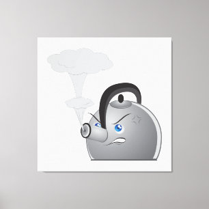 Angry Teapot Canvas Print
