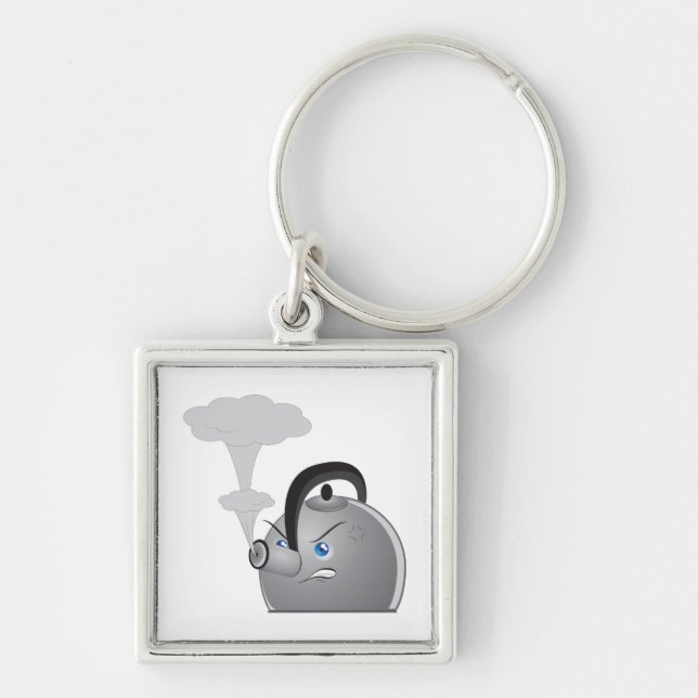 Angry Teapot Keychain (Front)