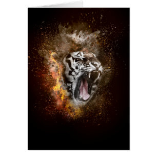 Angry Tiger Encouraging Card