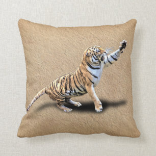 ANGRY TIGER THROW PILLOW