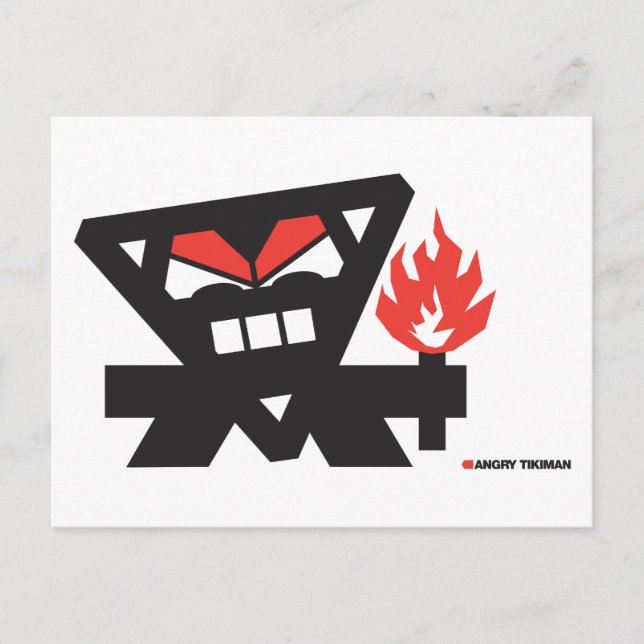 Angry Tikiman Postcard (Front)