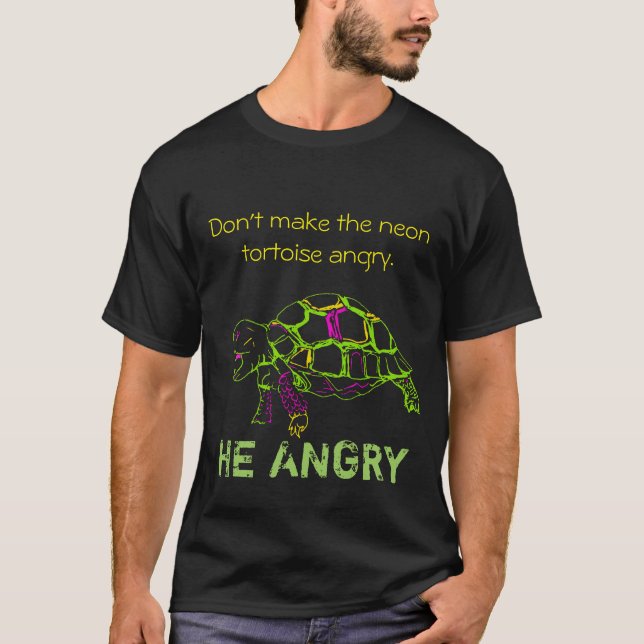 Angry Tortoise - neon version T-Shirt (Front)