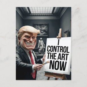 Angry Trump Controls The Art in a Museum Postcard