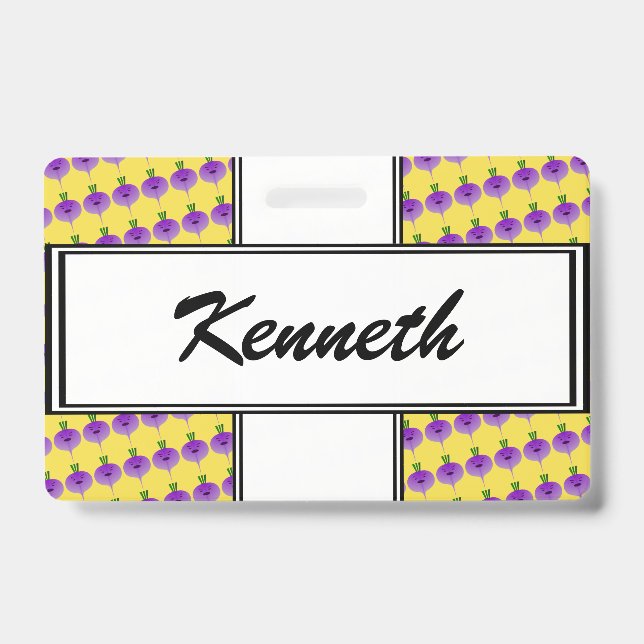 Angry Turnip by Kenneth Yoncich Badge (Front)