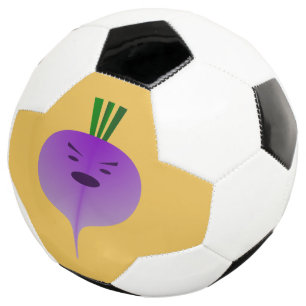 Angry Turnip by Kenneth Yoncich Soccer Ball