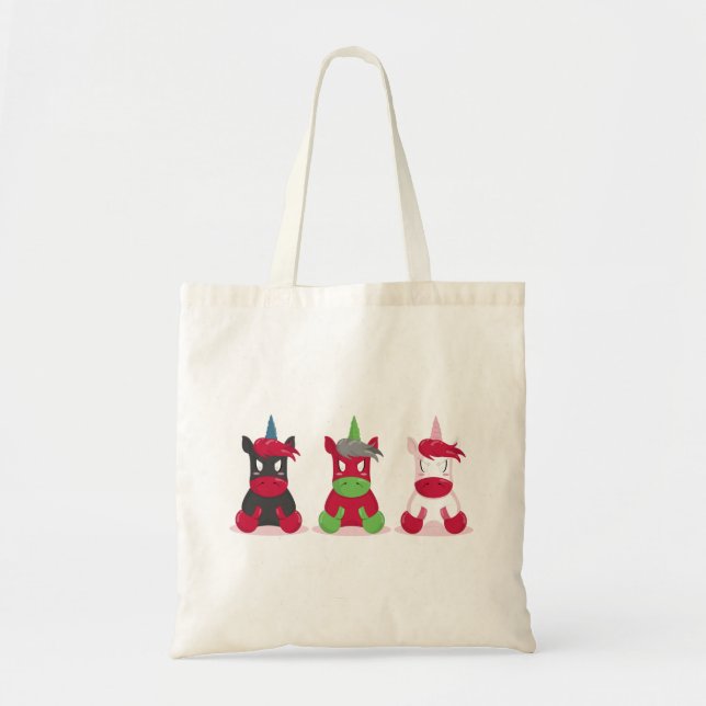 Angry Unicorns Tote Bag (Front)