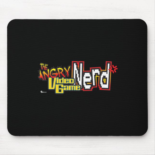 Angry Video Game Nerd Logo Premium  Mouse Pad (Front)
