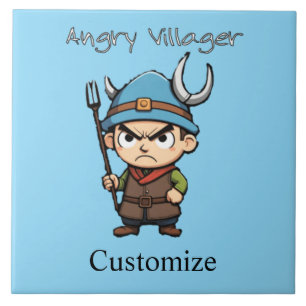 Angry Villager Pitchfork Thunder_Cove Tile