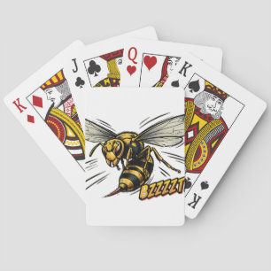 Angry Wasp BZZZT Comic Book Art Playing Cards