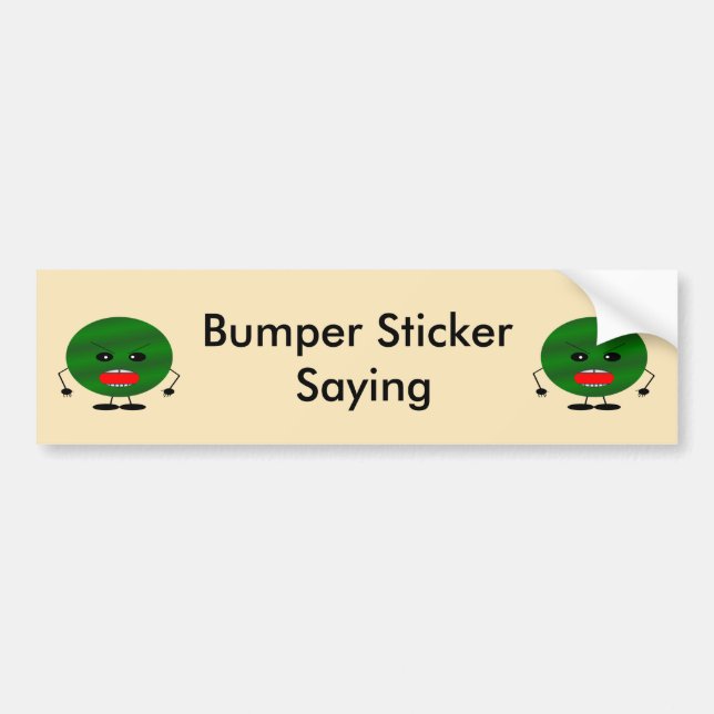 Angry Watermelon by Kenneth Yoncich Bumper Sticker (Front)
