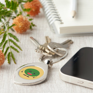 Angry Watermelon by Kenneth Yoncich Keychain