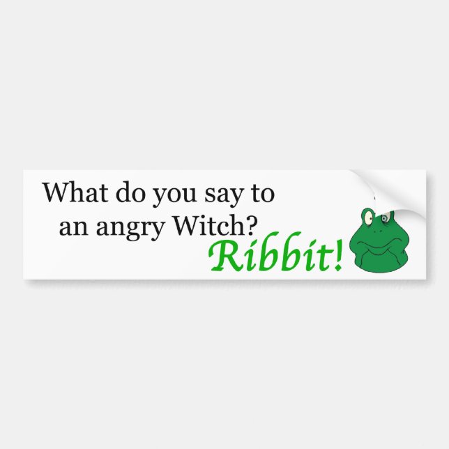 Angry Witch bumpersticker Bumper Sticker (Front)