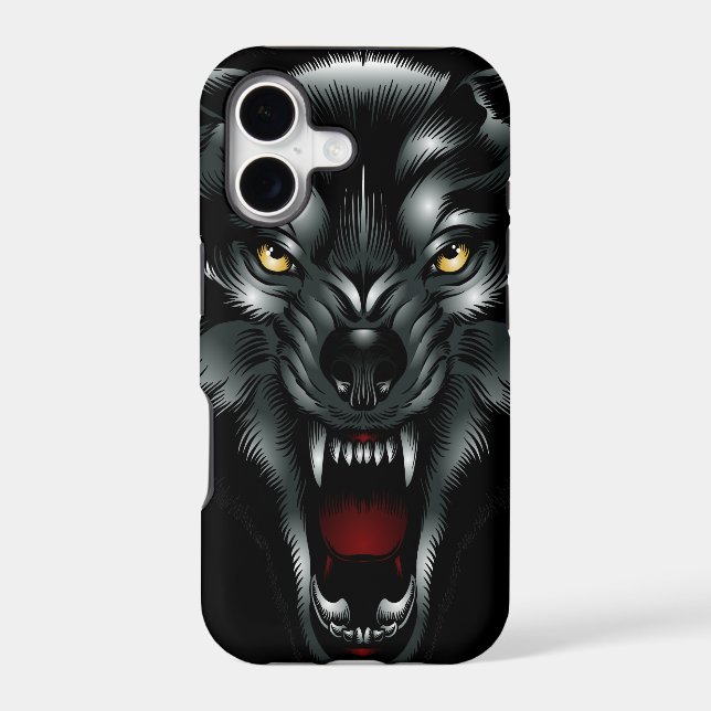 Angry Wolf Face iPhone 5 Case (Back)