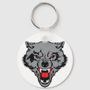 Angry Wolf Keychain