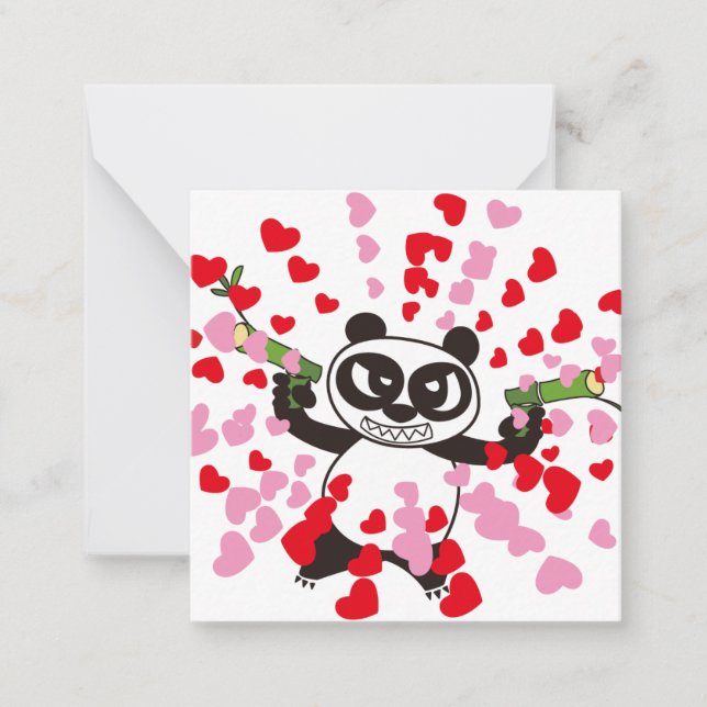AngryFacePanda Happy Valentine's Day Card (Front)