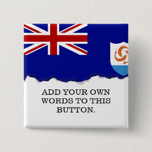 Anguila Flag 2 Inch Square Button