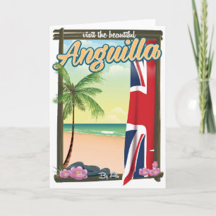 Anguilla British Territory travel poster Holiday Card