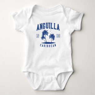 Anguilla Caribbean Palm Tree 1980 Baby Bodysuit