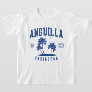 Anguilla Caribbean Palm Tree 1980 Kids T-Shirt