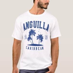 Anguilla Caribbean Palm Tree 1980 T-Shirt