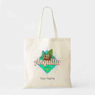 Anguilla Caribbean Retro Vacation Vintage Island Tote Bag