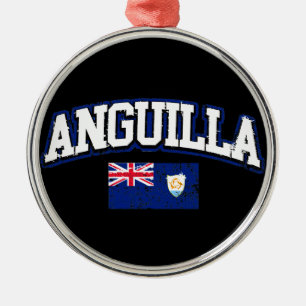Anguilla Flag Metal Ornament
