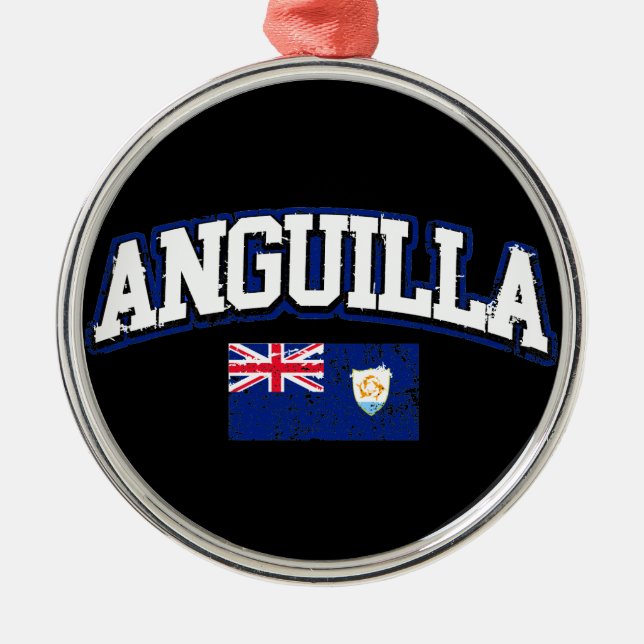 Anguilla Flag Metal Ornament (Front)