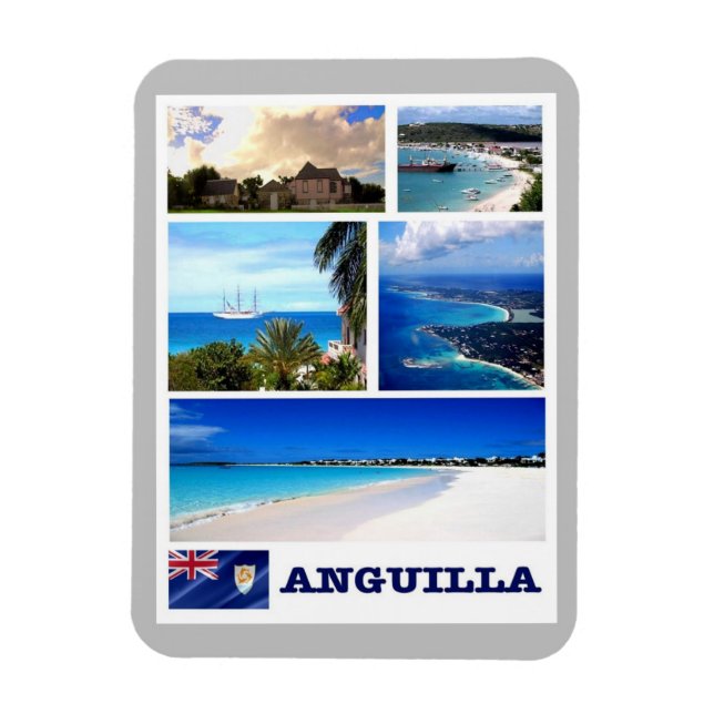 Anguilla - Mosaic - Magnet (Vertical)