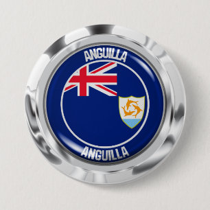 Anguilla Round Emblem 3 Inch Round Button