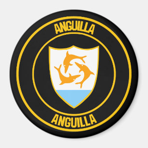 Anguilla Round Emblem Magnet