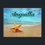 Anguilla starfish postcard<br><div class="desc">starfish on a beach</div>