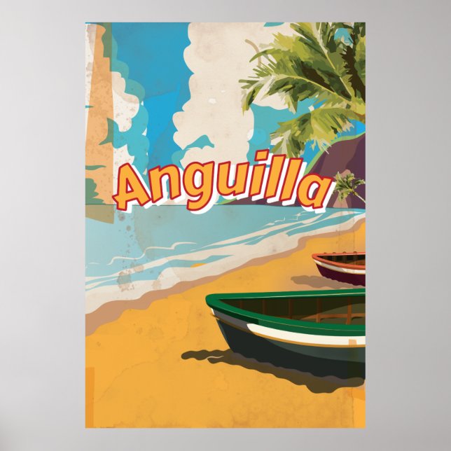 Anguilla Vintage vacation Poster (Front)
