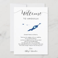 Anguilla Wedding Welcome Letter Itinerary Card