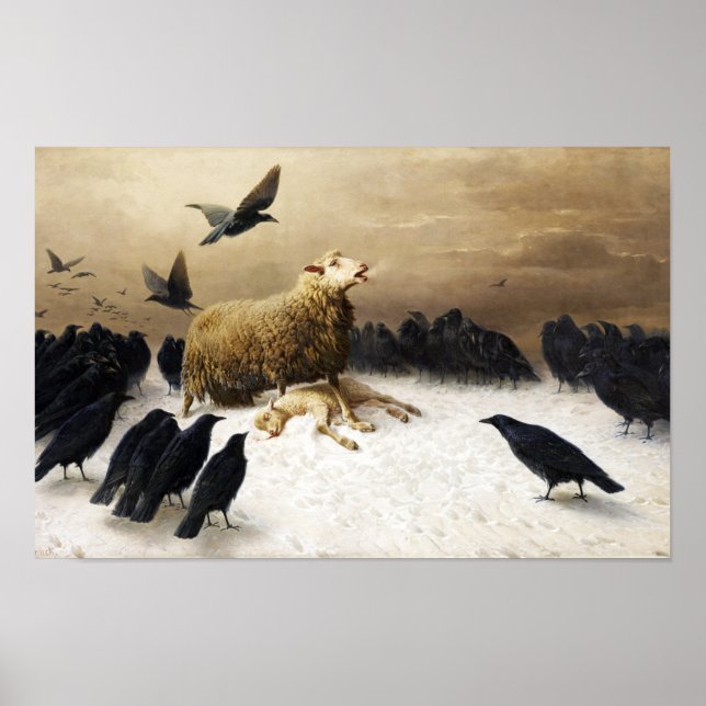 Anguish by August Friedrich Albrecht Schenck Poster (Front)