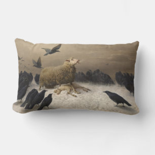 Anguish: Sheep with a Dead Lamb Lumbar Pillow