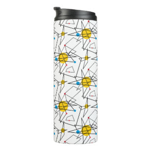 Angular Geometric Retro Pattern Thermal Tumbler